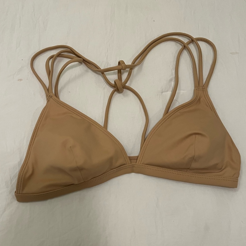 beige bikini top